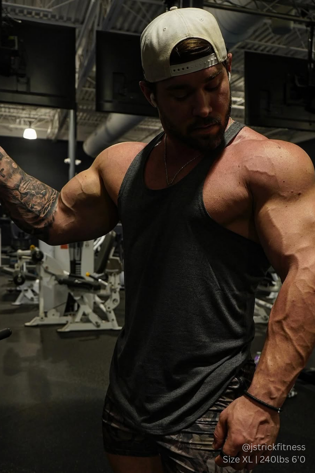 Classic Bodybuilding Racerback Stringer - Heather Gray