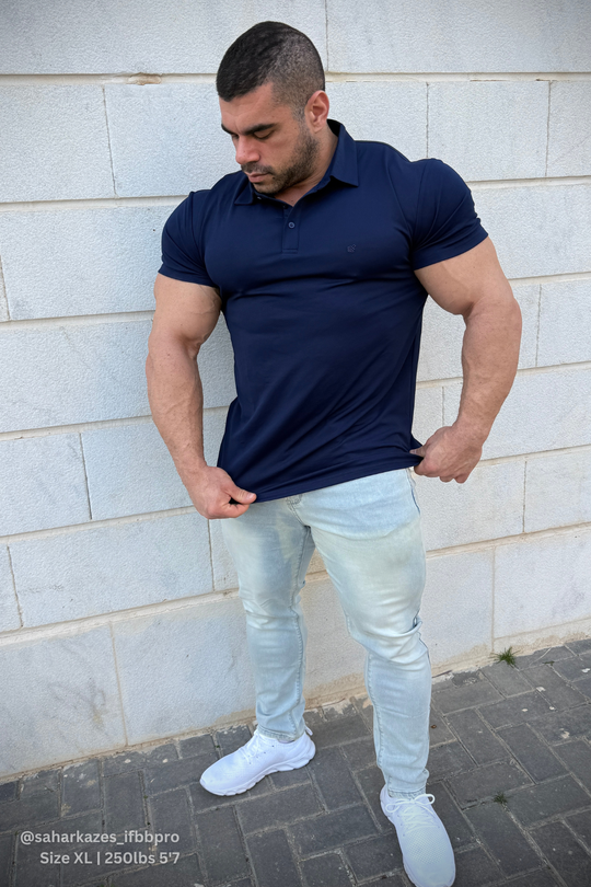 Fast-Dry Polo T-Shirt - Navy