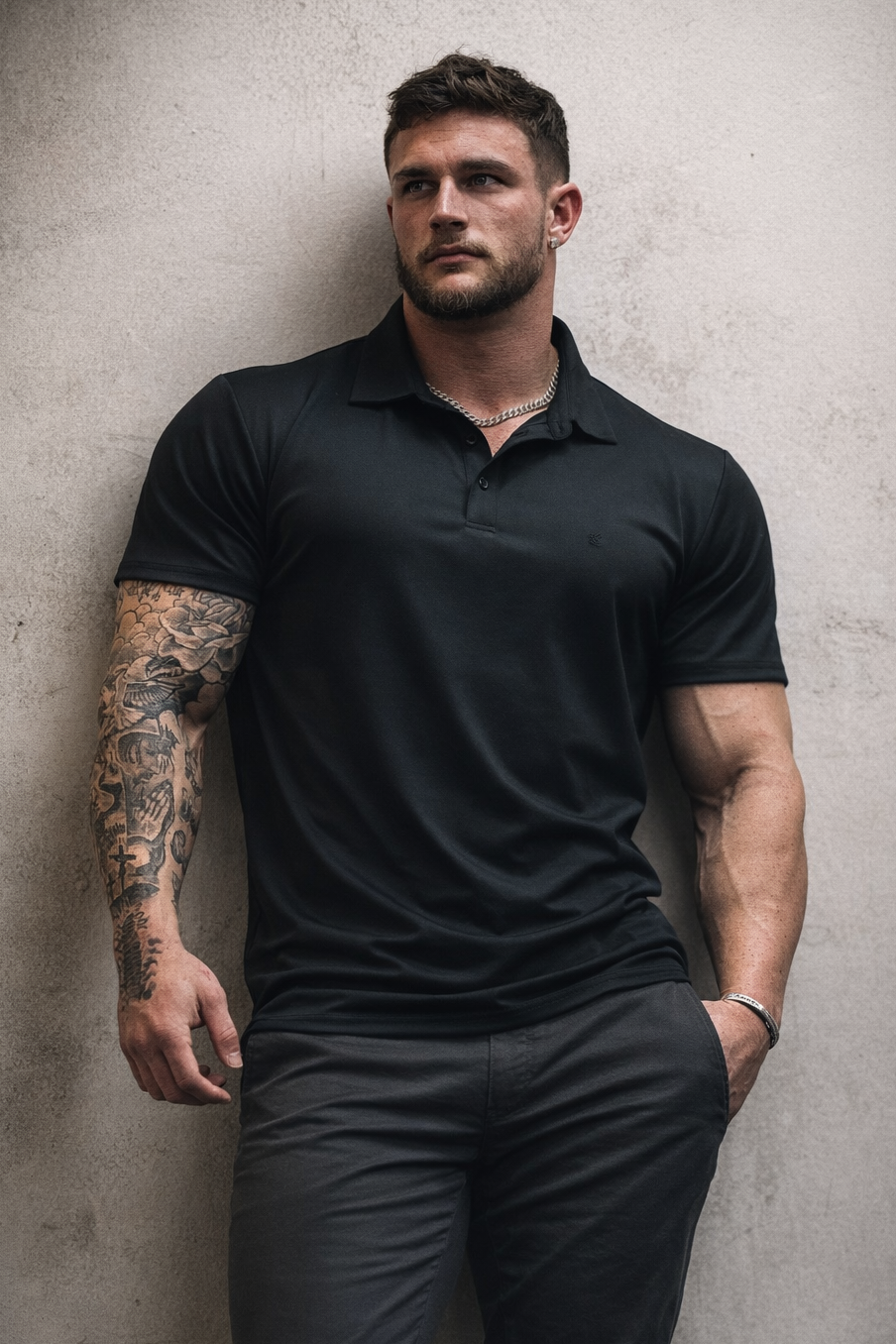 Fast-Dry Polo T-Shirt - Black