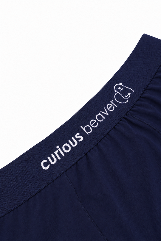 Men's Soft Modal Boxer Briefs - Navy