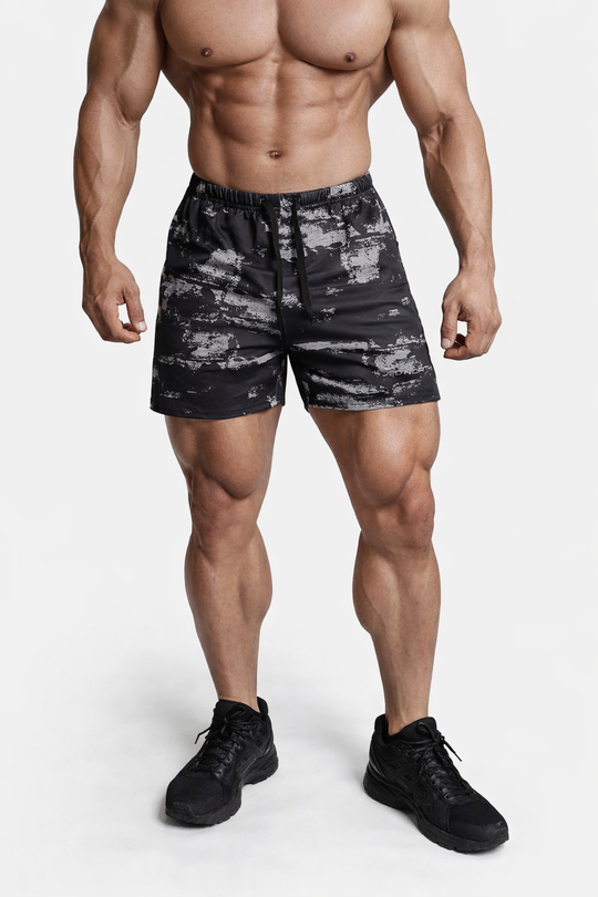 Agile Bodybuilding 4'' Shorts w Zipper Pockets - Brushed Black