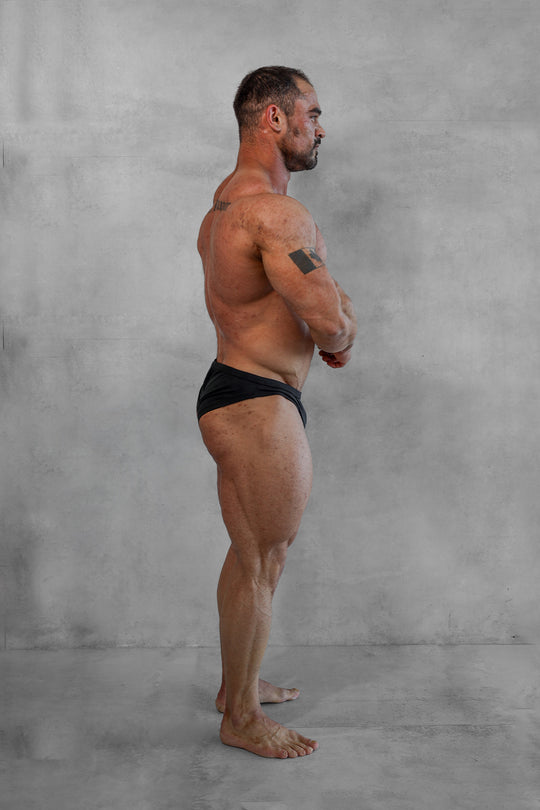 Men's Classic Physique Trunks 2" Seam - Black