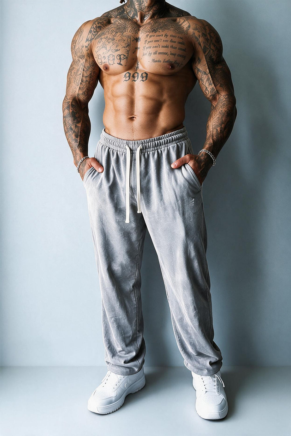 Loose Fit Comfort Joggers - Washed Gray