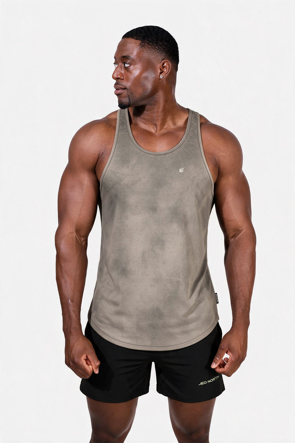 Fast-Dry Bodybuilding Workout Stringer - Dusted Khaki