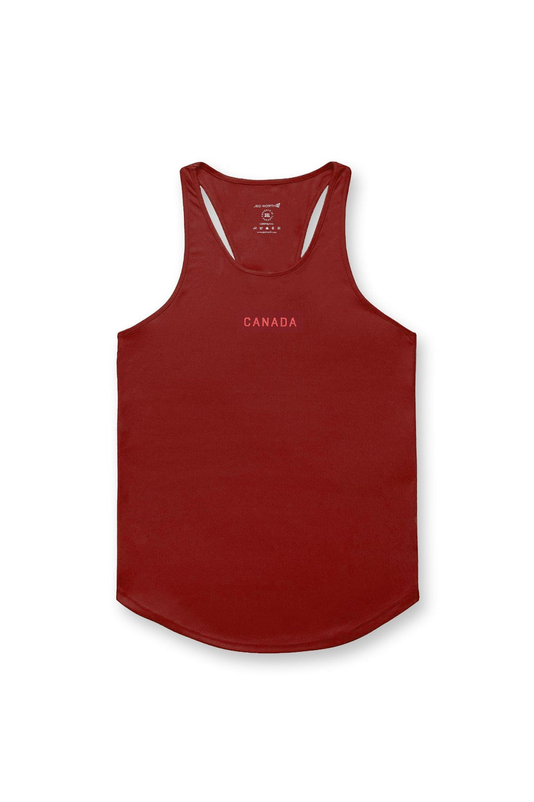 Fast-Dry Bodybuilding Workout Stringer - Maroon w/ Canada Logo