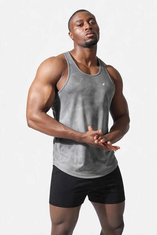 Fast-Dry Bodybuilding Workout Stringer - Dusted Silver