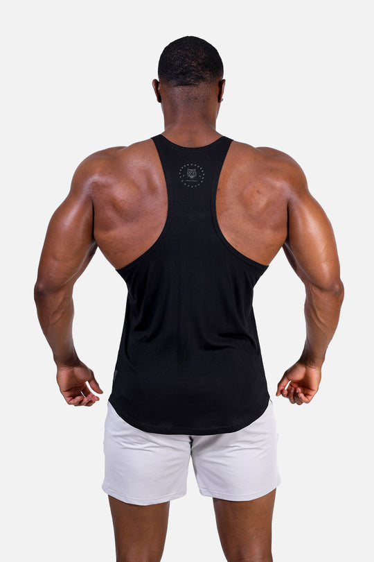 Classic Bodybuilding Racerback Stringer - Quote Black