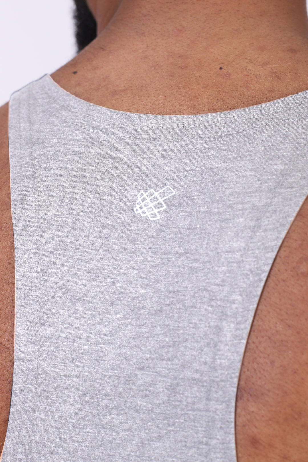 Classic Bodybuilding Racerback Stringer - Light Gray