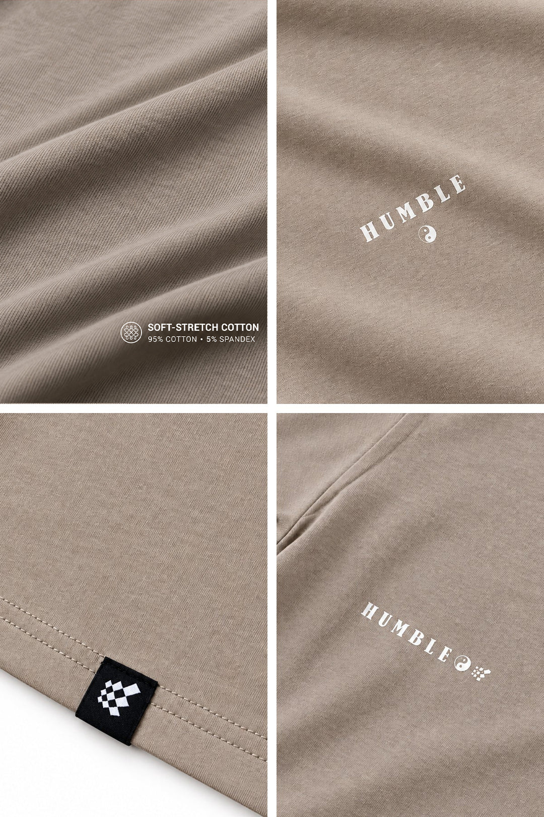 Energy Oversized T-Shirt - Humble Logo Stone Gray