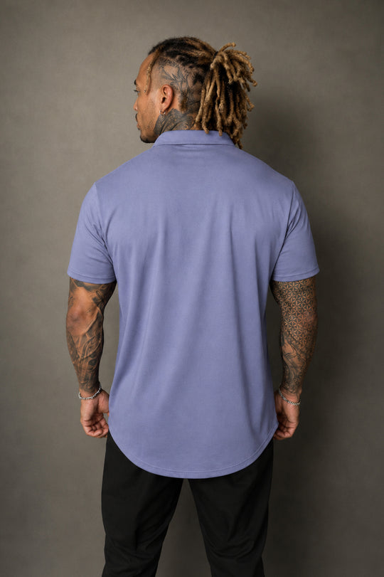 Premium Stretch Button-Up Shirt - Stone Gray