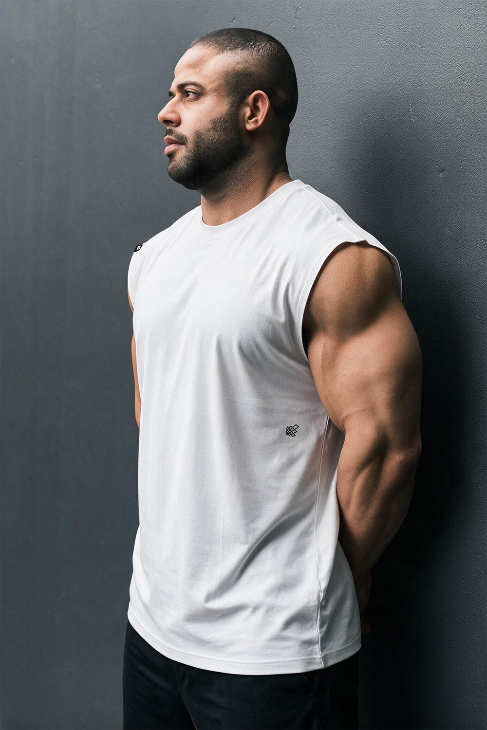 Retro Oversized Muscle Tee - Washed White