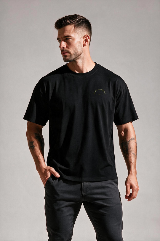 Back to Basics Casual Tee - Jet Black