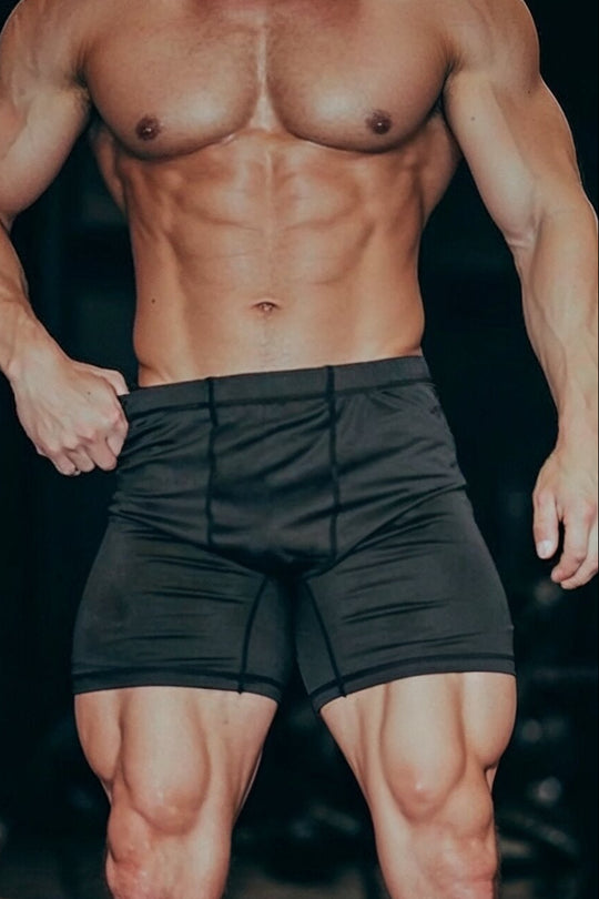 Retro Bodybuilding Shorts - Black