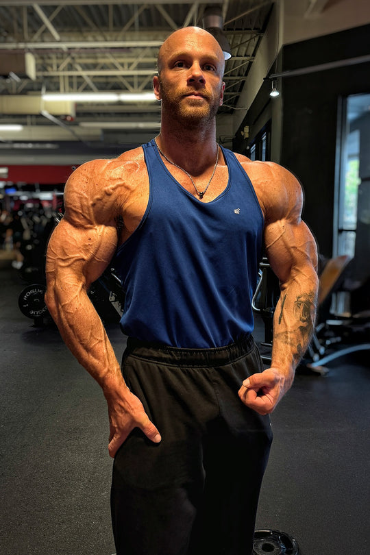 Fast-Dry Bodybuilding Workout Stringer - Royal Blue