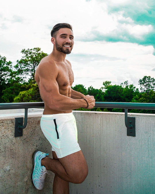 Agile Shorts - White Men Shorts Jed North 